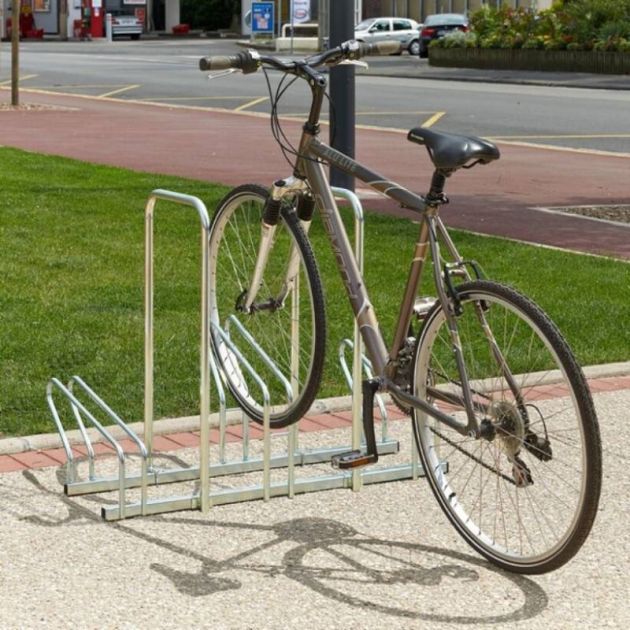 Ratelier hollandais avec arceau 3 vélos