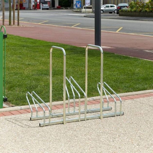 Ratelier hollandais avec arceau 3 vélos