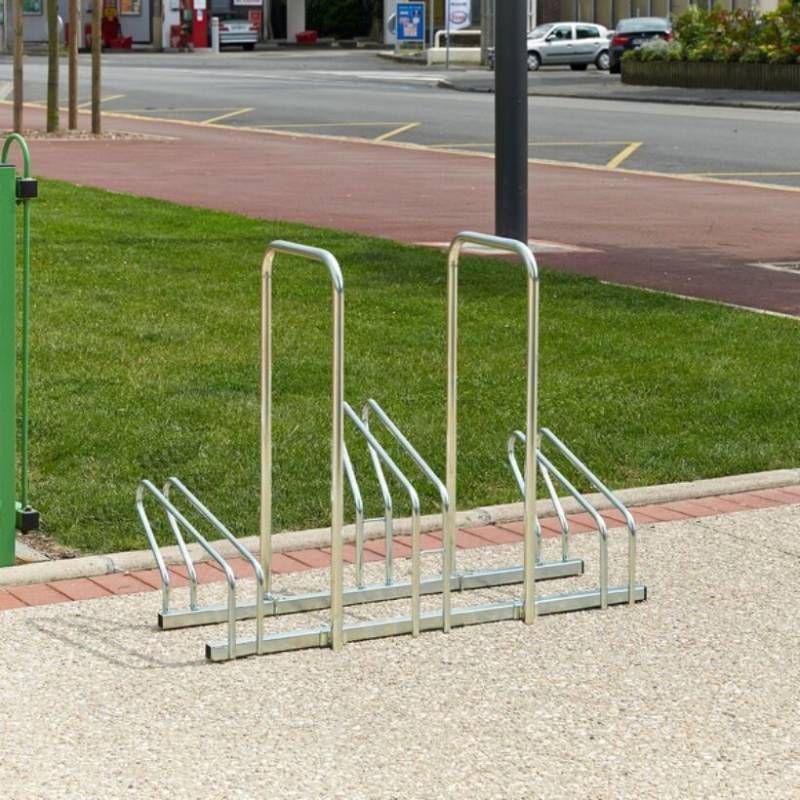 Ratelier hollandais avec arceau 3 vélos