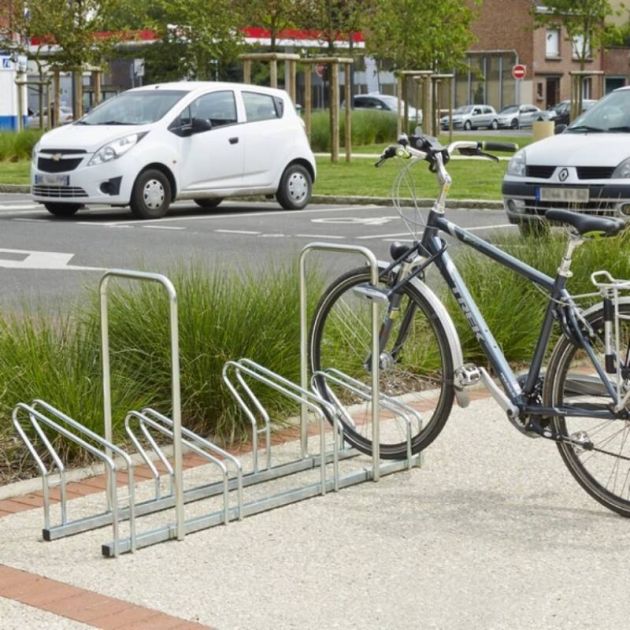 Ratelier hollandais avec arceau 4 vélos