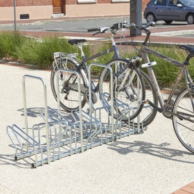 Ratelier hollandais avec arceau face à face 8 vélos