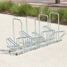 Ratelier hollandais avec arceau face à face 8 vélos
