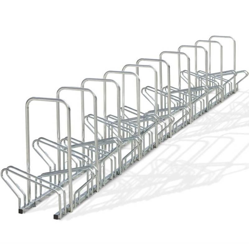 Ratelier hollandais avec arceau face à face 20 vélos