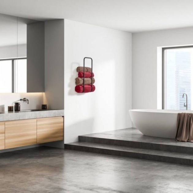 Porte serviette de bain mural