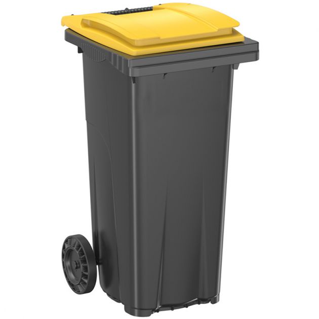 Conteneur poubelle 120 litres 2 roues SULO jaune