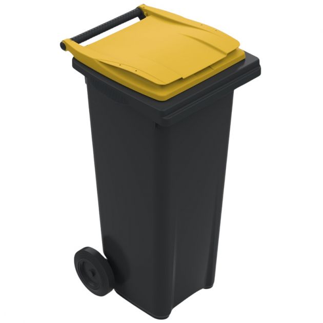 Conteneur poubelle 140 litres 2 roues SULO jaune