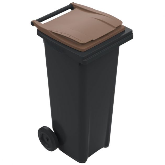 Conteneur poubelle 140 litres 2 roues SULO marron