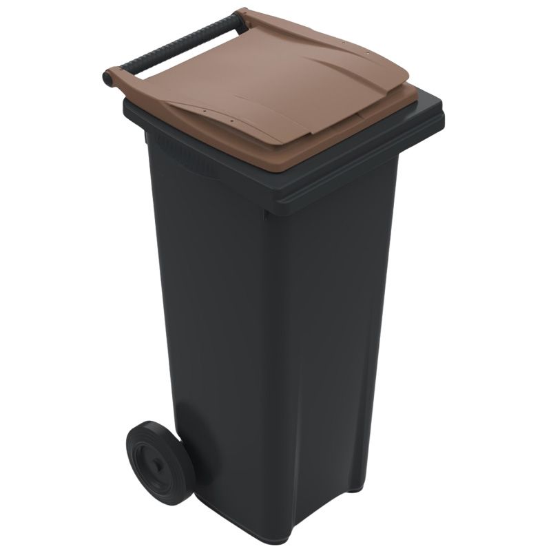 Conteneur poubelle 140 litres 2 roues SULO marron