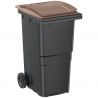 Conteneur poubelle 240 litres 2 roues SULO marron