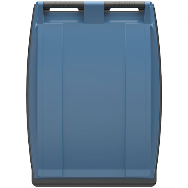 Conteneur poubelle 360 litres 2 roues SULO bleu couvercle