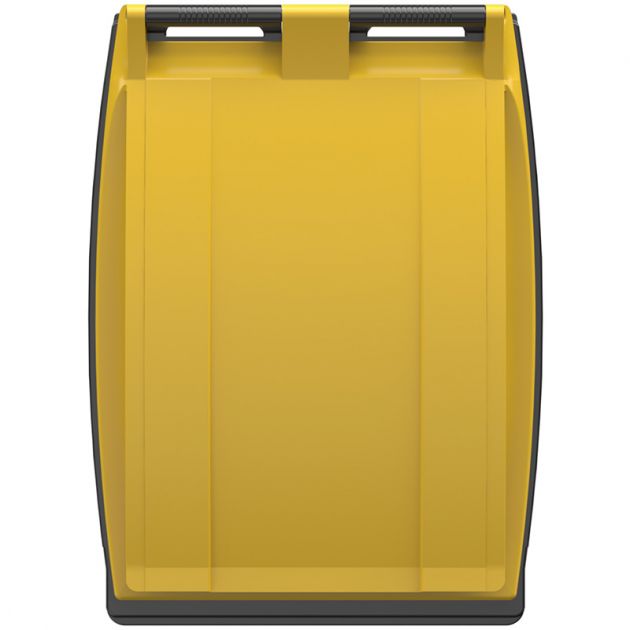 Conteneur poubelle 360 litres 2 roues SULO jaune couvercle