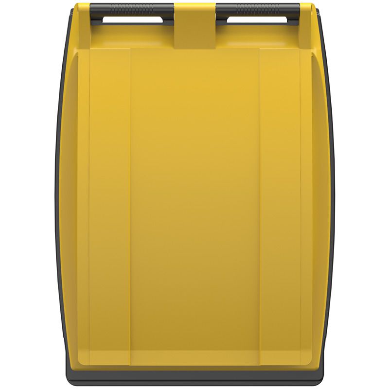 Conteneur poubelle 360 litres 2 roues SULO jaune couvercle