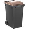 Conteneur poubelle 360 litres 2 roues SULO marron