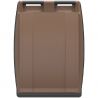 Conteneur poubelle 360 litres 2 roues SULO marron couvercle