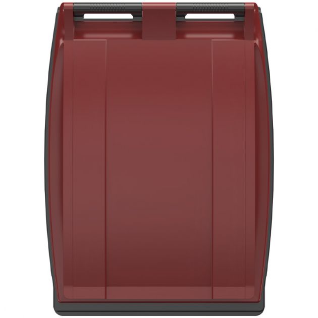 Conteneur poubelle 360 litres 2 roues SULO bordeaux couvercle