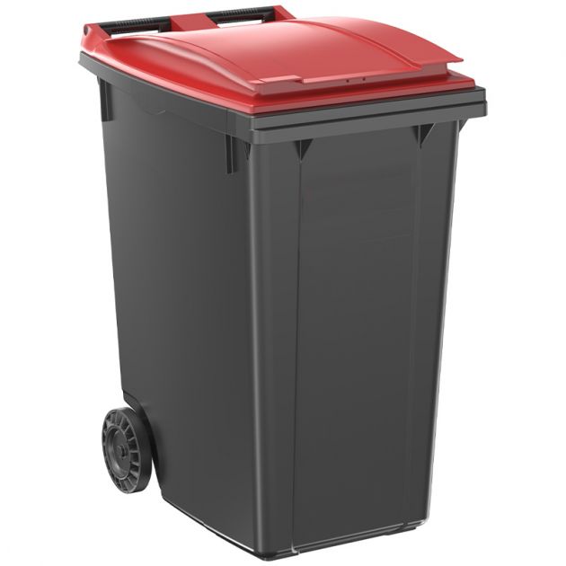 Conteneur poubelle 360 litres 2 roues SULO rouge