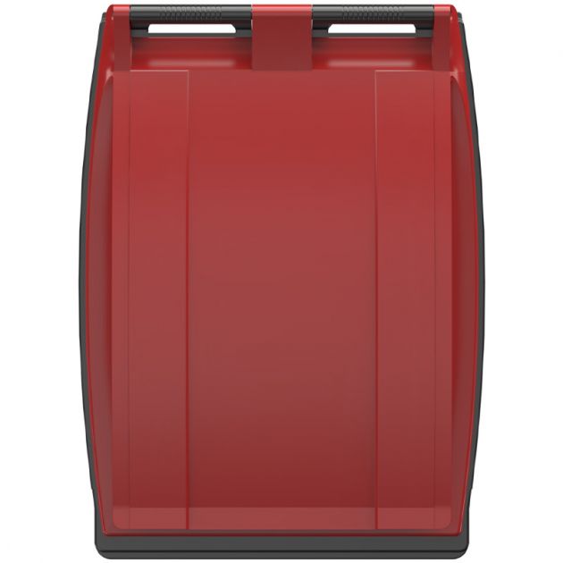 Conteneur poubelle 360 litres 2 roues SULO rouge couvercle
