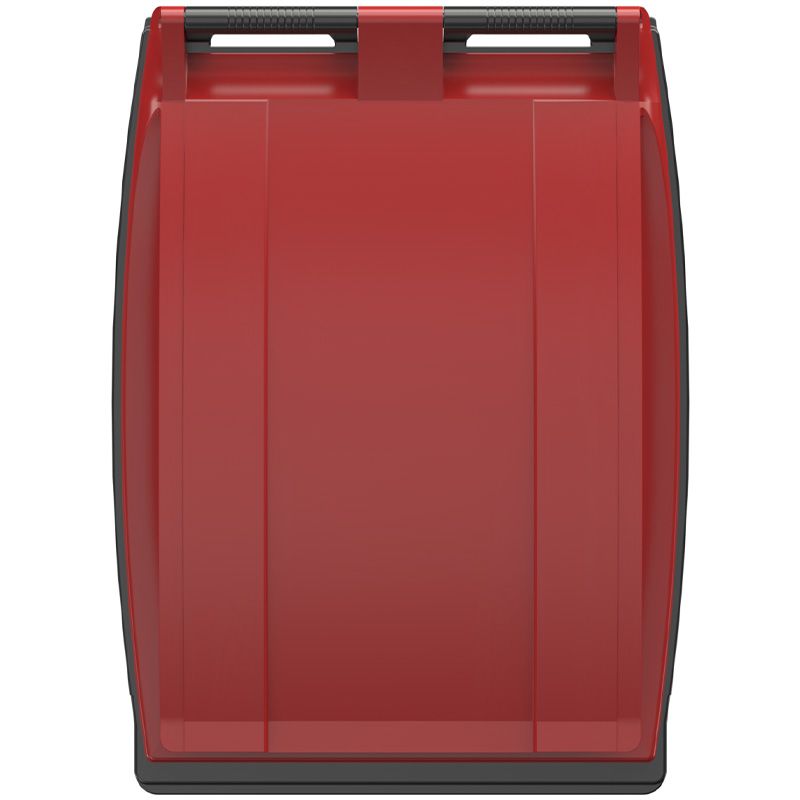 Conteneur poubelle 360 litres 2 roues SULO rouge couvercle