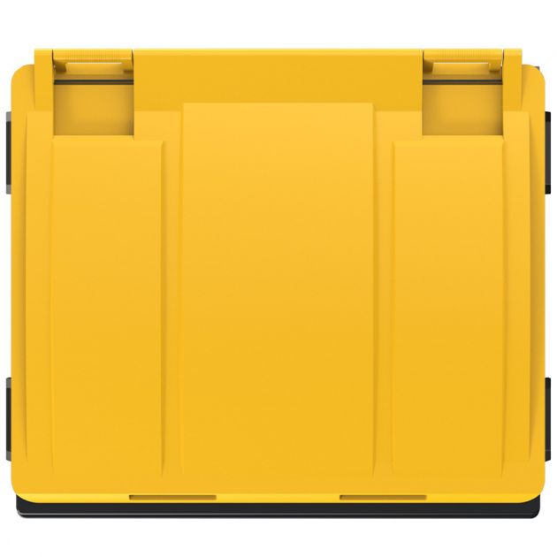 Conteneur poubelle 1000 litres 4 roues SULO jaune couvercle