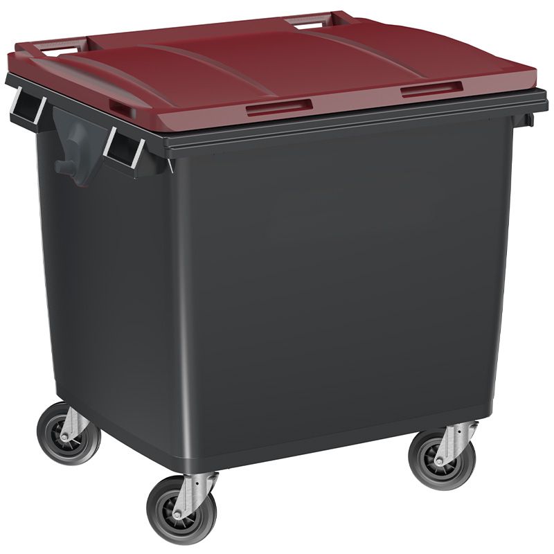 Conteneur poubelle 1000 litres 4 roues SULO bordeaux