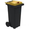 Conteneur poubelle tri sélectif 120 litres 2 roues emballages