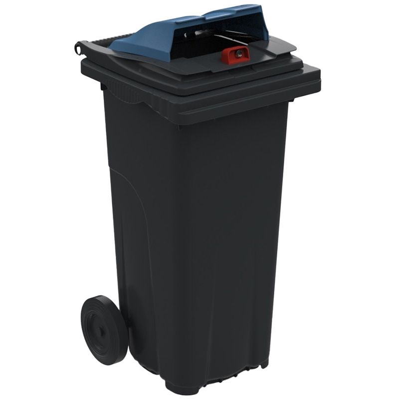 Conteneur poubelle tri sélectif 120 litres 2 roues papier