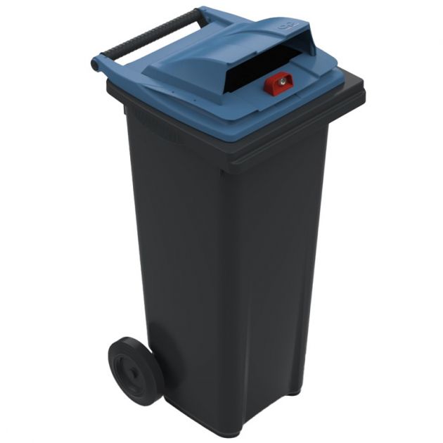 Conteneur poubelle tri sélectif 140 litres 2 roues papier
