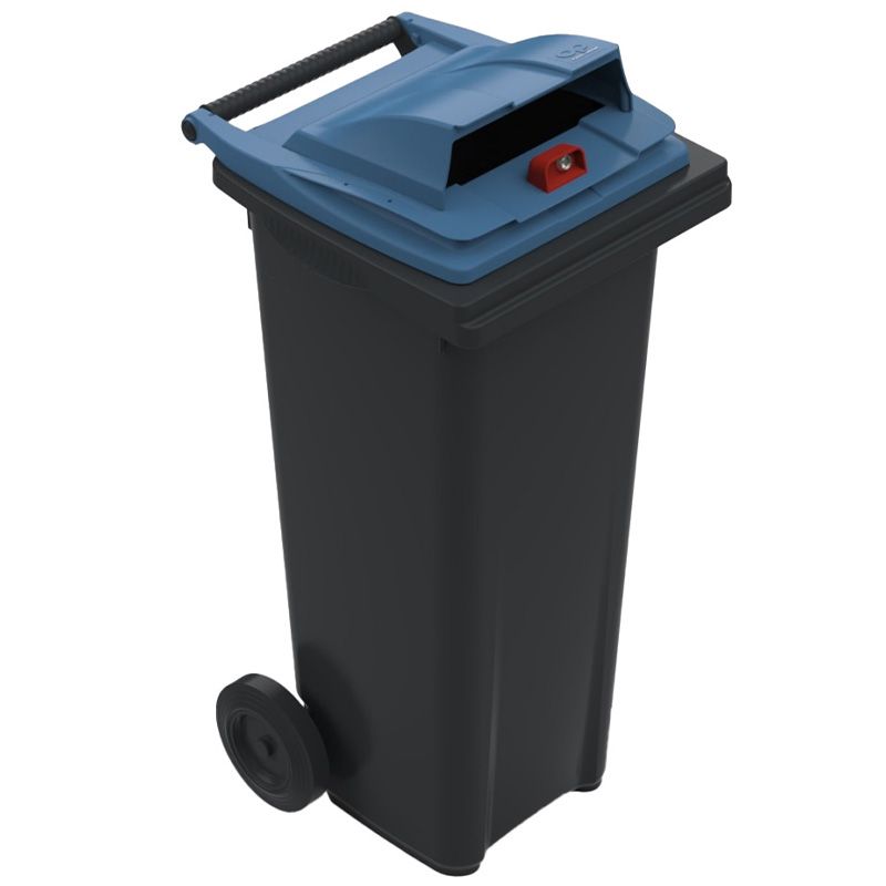 Conteneur poubelle tri sélectif 140 litres 2 roues papier