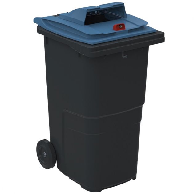 Conteneur poubelle tri sélectif 240 litres 2 roues papier