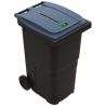 Conteneur poubelle tri sélectif 240 litres 2 roues papier confidentiel