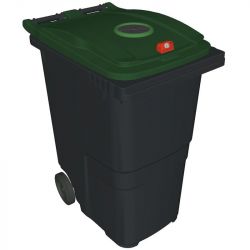 Conteneur poubelle tri sélectif 360 litres 2 roues verre