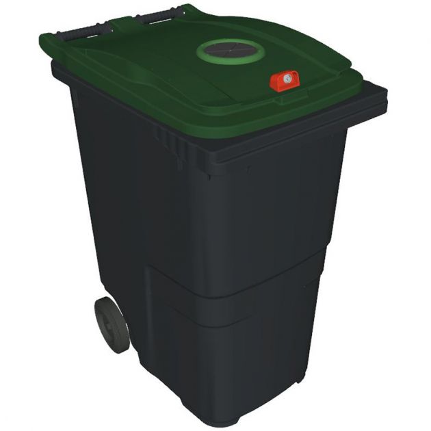 Conteneur poubelle tri sélectif 360 litres 2 roues verre