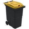 Conteneur poubelle tri sélectif 360 litres 2 roues emballages