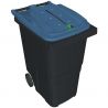 Conteneur poubelle tri sélectif 360 litres 2 roues papier confidentiel