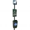 Borne de propreté avec distributeur CANISACS + 1 carton de 500 sachets + corbeille en PEHD