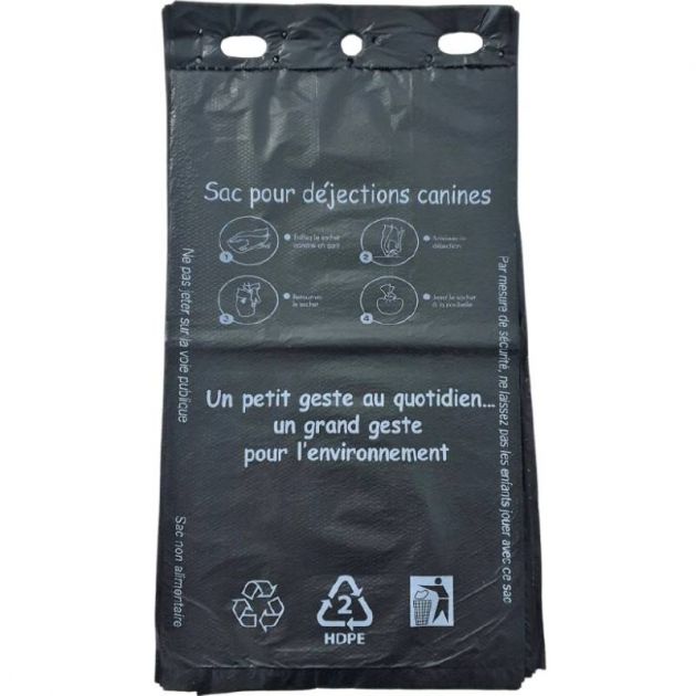 Borne de propreté avec distributeur CANISACS + 1 carton de 500 sachets + corbeille en PEHD