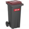 Conteneur poubelle 120 litres 2 roues SULO bordeaux