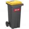 Conteneur poubelle 120 litres 2 roues SULO jaune logo