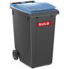 Conteneur poubelle 360 litres 2 roues SULO bleu logo