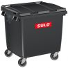 Conteneur poubelle 1000 litres 4 roues SULO gris logo