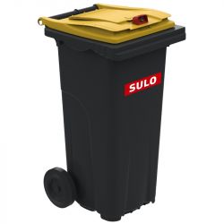 Conteneur poubelle tri sélectif 120 litres 2 roues emballages logo