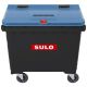 Conteneur poubelle tri sélectif 660 litres 4 roues