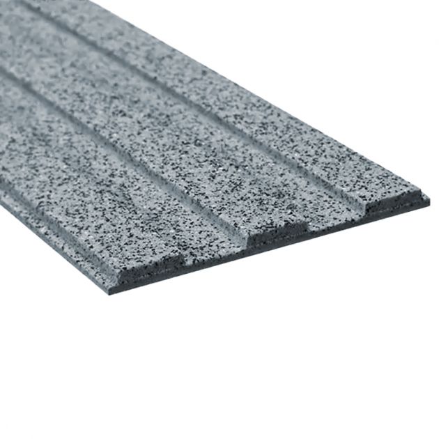 Bande de guidage extérieur à coller en résine granuleuse 3 nervures gris