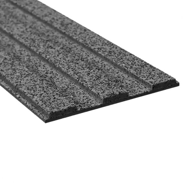 Bande de guidage extérieur à coller en résine granuleuse 3 nervures noir