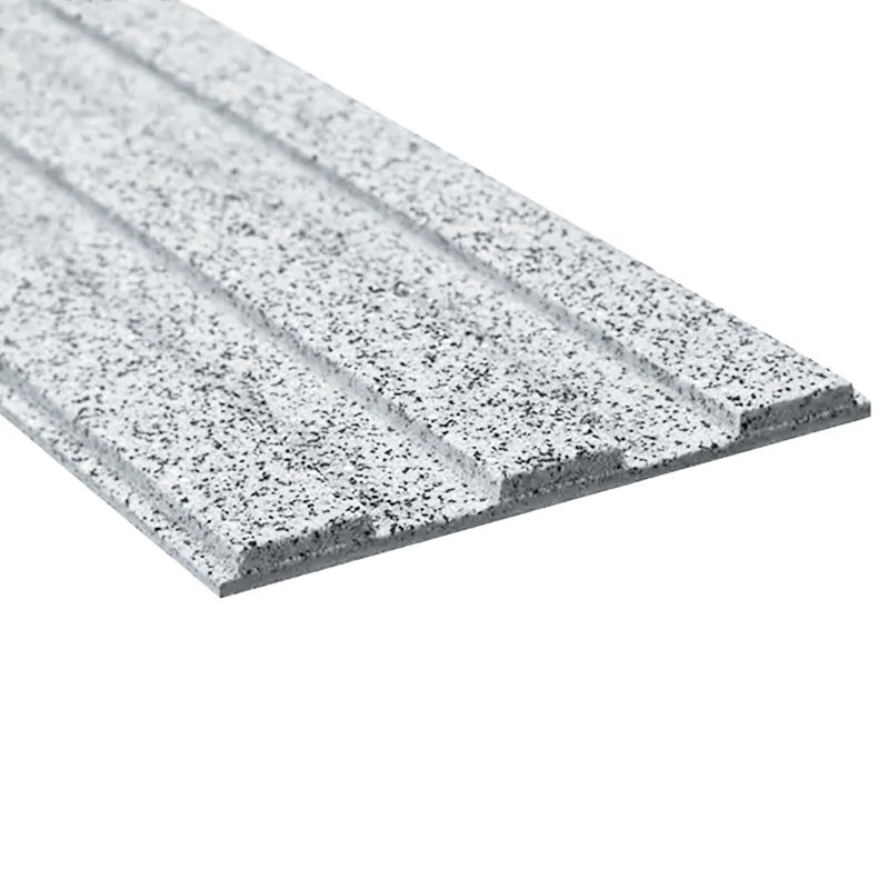 Bande de guidage extérieur à coller en résine granuleuse 3 nervures blanc