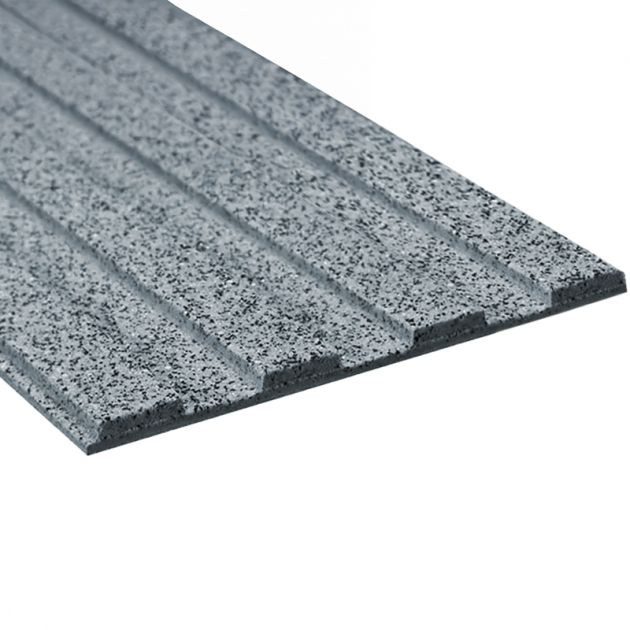 Bande de guidage extérieur à coller en résine granuleuse 4 nervures gris