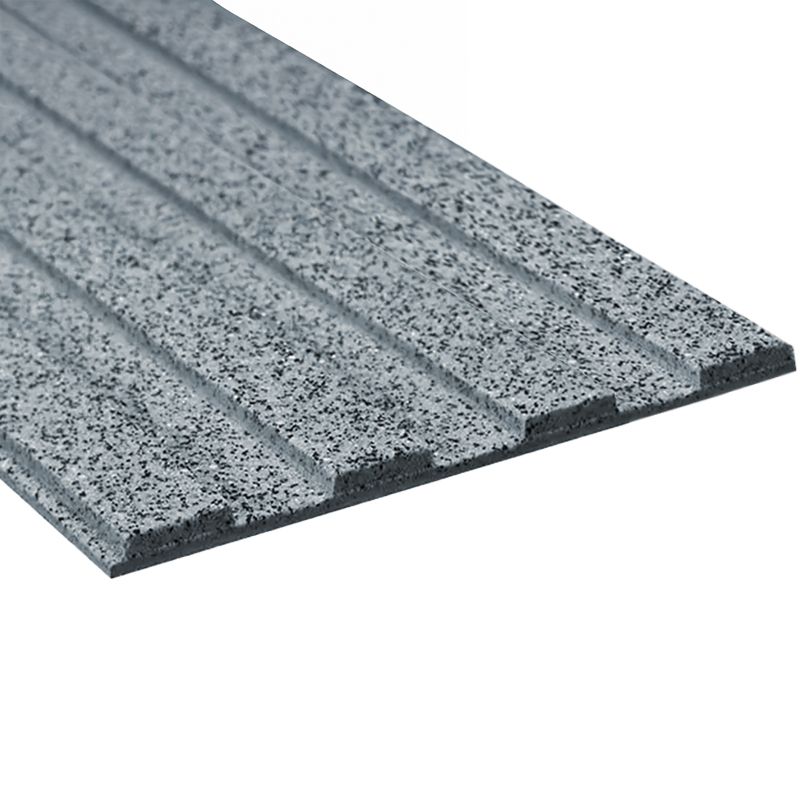 Bande de guidage extérieur à coller en résine granuleuse 4 nervures gris