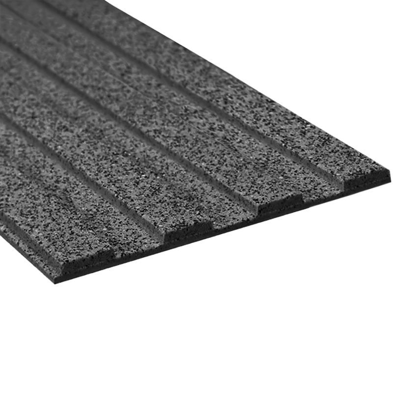 Bande de guidage extérieur à coller en résine granuleuse 4 nervures noir