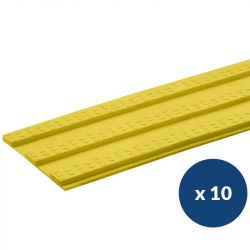 Bande de guidage extérieur adhésive en résine 17 x 100 cm lot de 10 jaune