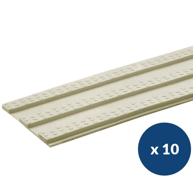 Bande de guidage extérieur adhésive en résine 17 x 100 cm lot de 10 beige